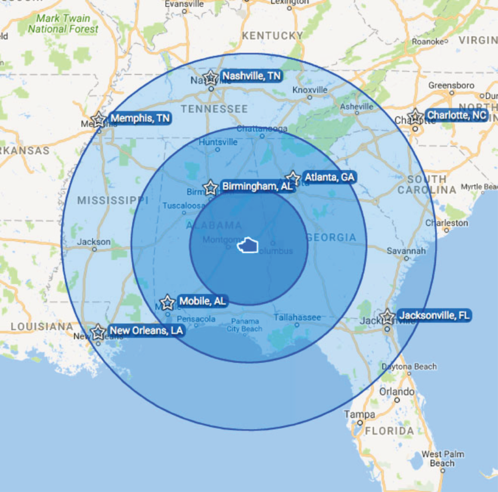 Shorter Alabama Map