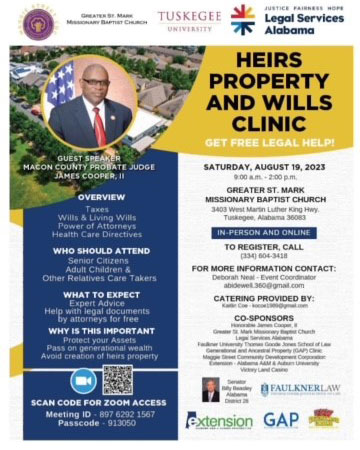 Heirs Property and Wills Clinic